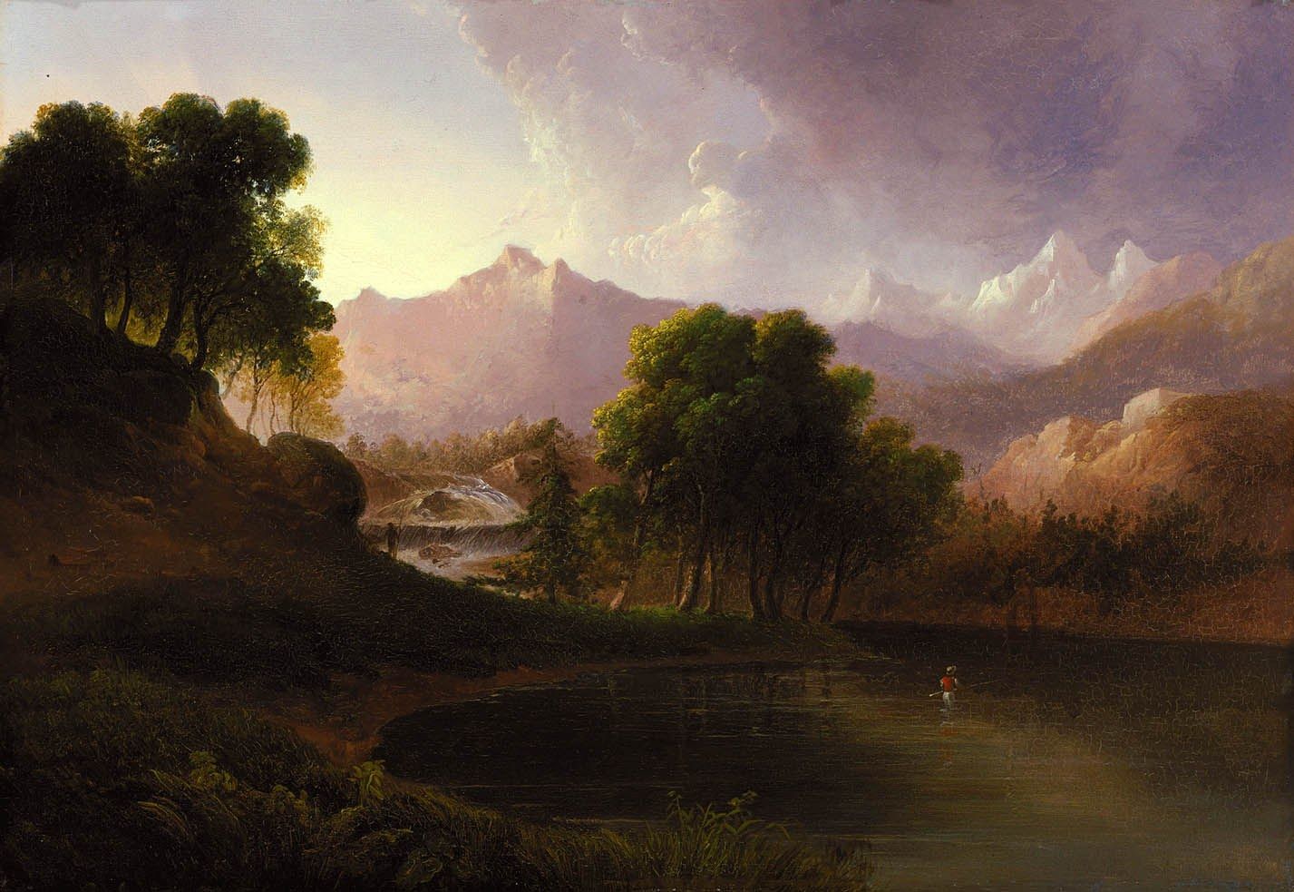 Thomas Doughty Landscape with Stream and Mountains